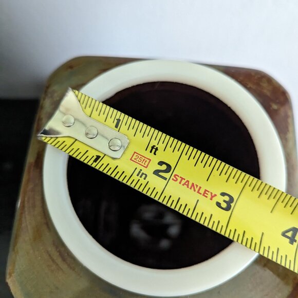 Pier One Imports Stoneware Canister Set Metal Megnet Scoops Textured - Picture 13 of 15